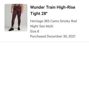 Lululemon Wunder Train High-Rise
Tight 28"